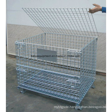 Stackable Folded Galvanized Steel Welded Heavy Duty Wire Cage